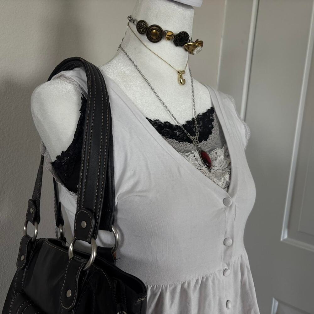 White lace trim top vintage
